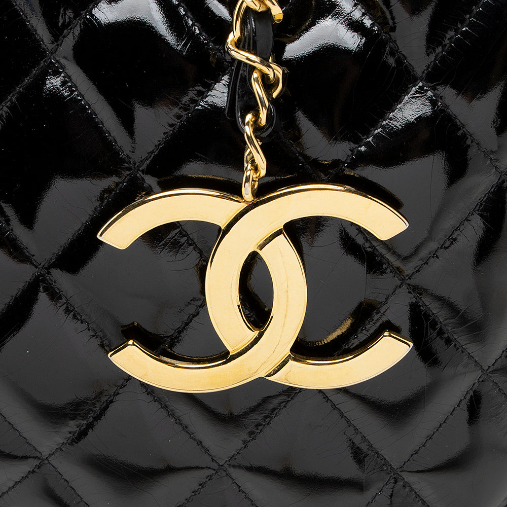 Chanel Vintage Patent Leather CC Tote - FINAL SALE (SHF-19446)