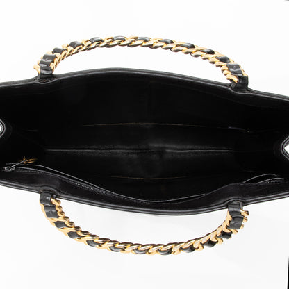 Chanel Vintage Patent Leather Chain Handle Tote (SHF-GLm7W1)