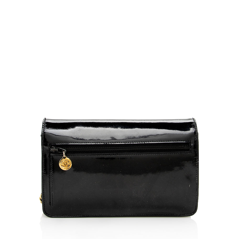 Chanel Vintage Patent Leather Timeless Wallet on Chain Bag (SHF-16127)