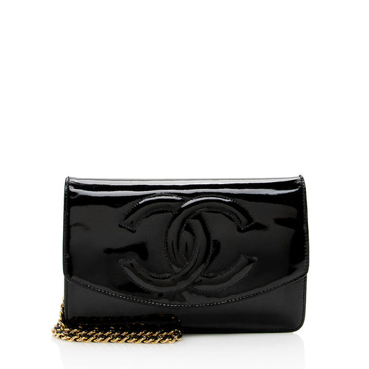 Chanel Vintage Patent Leather Timeless Wallet on Chain Bag (SHF-16127)