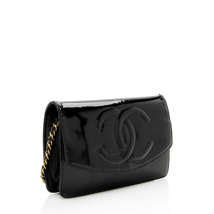 Chanel Vintage Patent Leather Timeless Wallet on Chain Bag (SHF-16127)