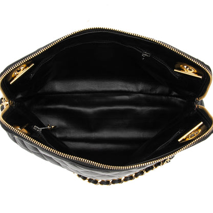 Chanel Vintage Quilted Lambskin Medium Shoulder Bag (SHF-lBlF7a)