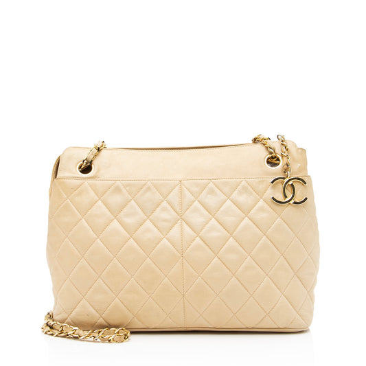 Chanel Vintage Quilted Lambskin Shoulder Bag - FINAL SALE (SHF-23722)