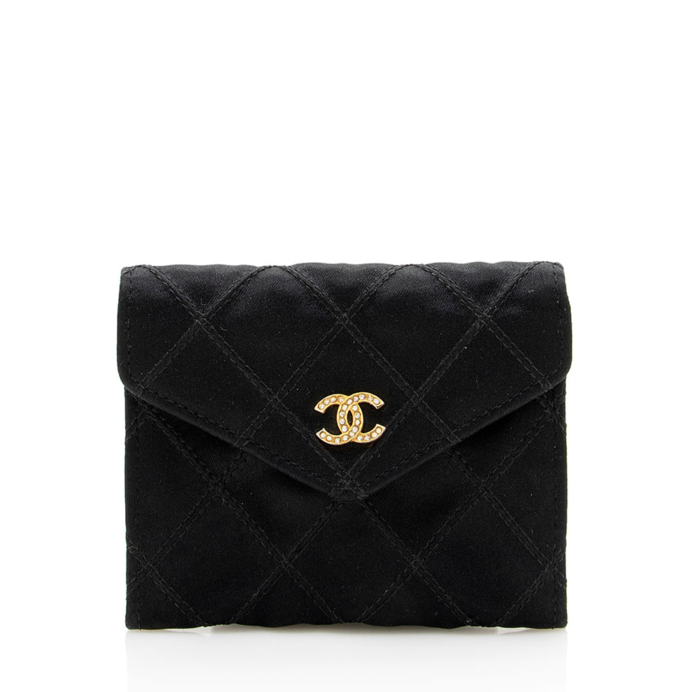 Chanel Vintage Satin Compact Coin Case (SHF-14692)