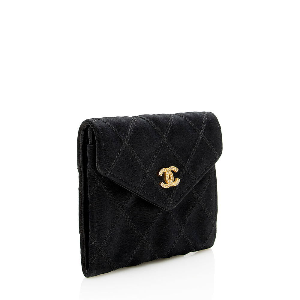 Chanel Vintage Satin Compact Coin Case (SHF-14692)