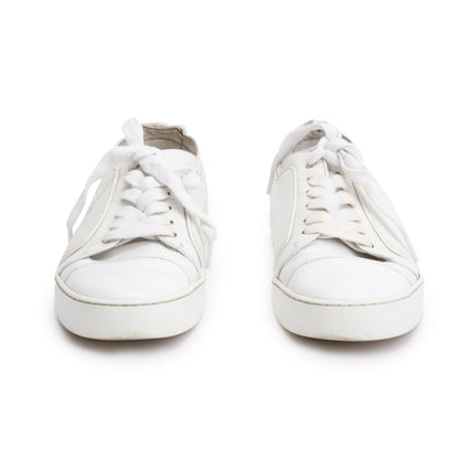 Chanel White Calfskin Gum CC Logo Sneakers, Size 40
