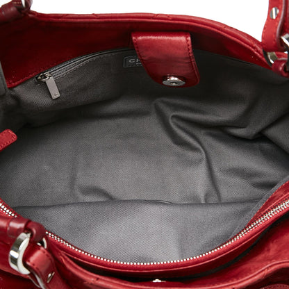 Chanel Wild Stitch CC Sea Hit Lambskin Leather Satchel (SHG-YEsKTJ)