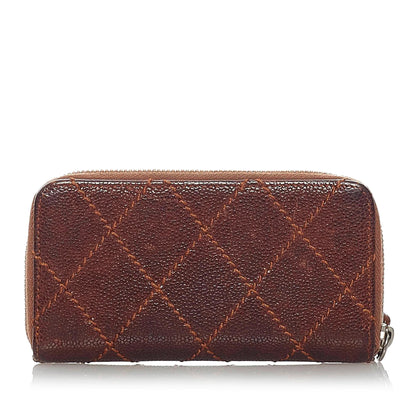 Chanel Wild Stitch Caviar Leather Coin Pouch (SHG-33263)