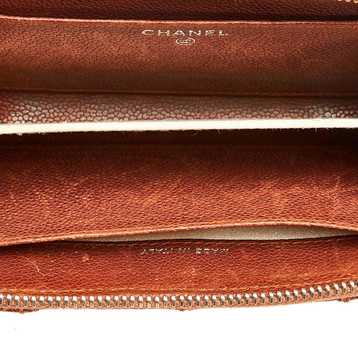 Chanel Wild Stitch Caviar Leather Coin Pouch (SHG-33263)