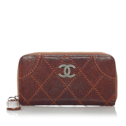 Chanel Wild Stitch Caviar Leather Coin Pouch (SHG-33263)