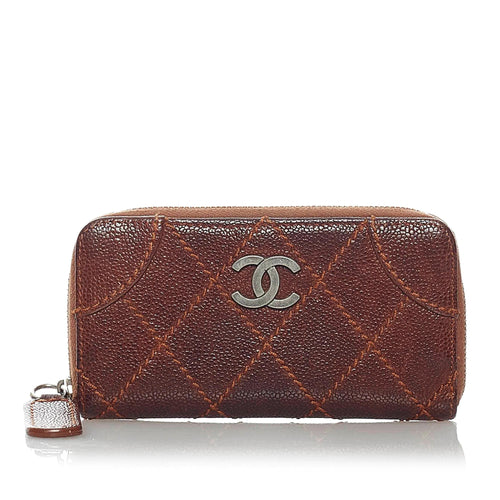 Chanel Wild Stitch Caviar Leather Coin Pouch (SHG-33263)