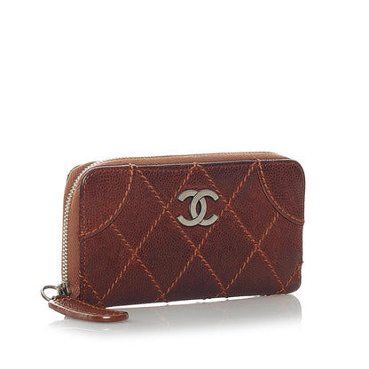 Chanel Wild Stitch Caviar Leather Coin Pouch (SHG-33263)