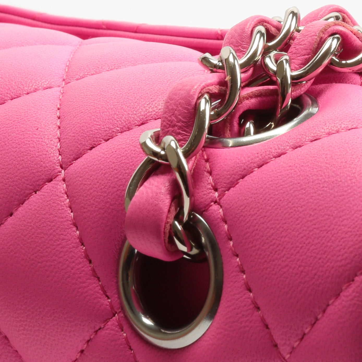CHANEL 2021 Medium Classic Double Flap Lambskin- Bubblegum Pink