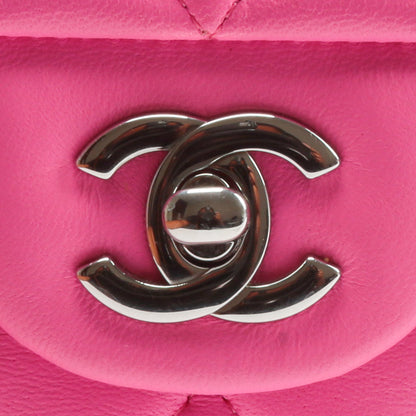 CHANEL 2021 Medium Classic Double Flap Lambskin- Bubblegum Pink