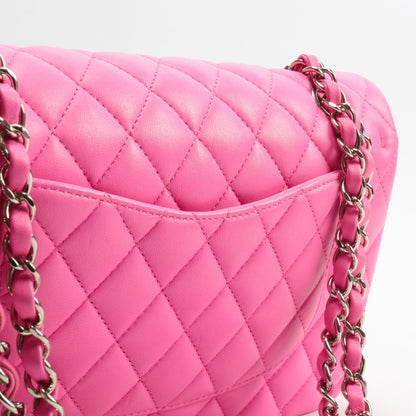 CHANEL 2021 Medium Classic Double Flap Lambskin- Bubblegum Pink