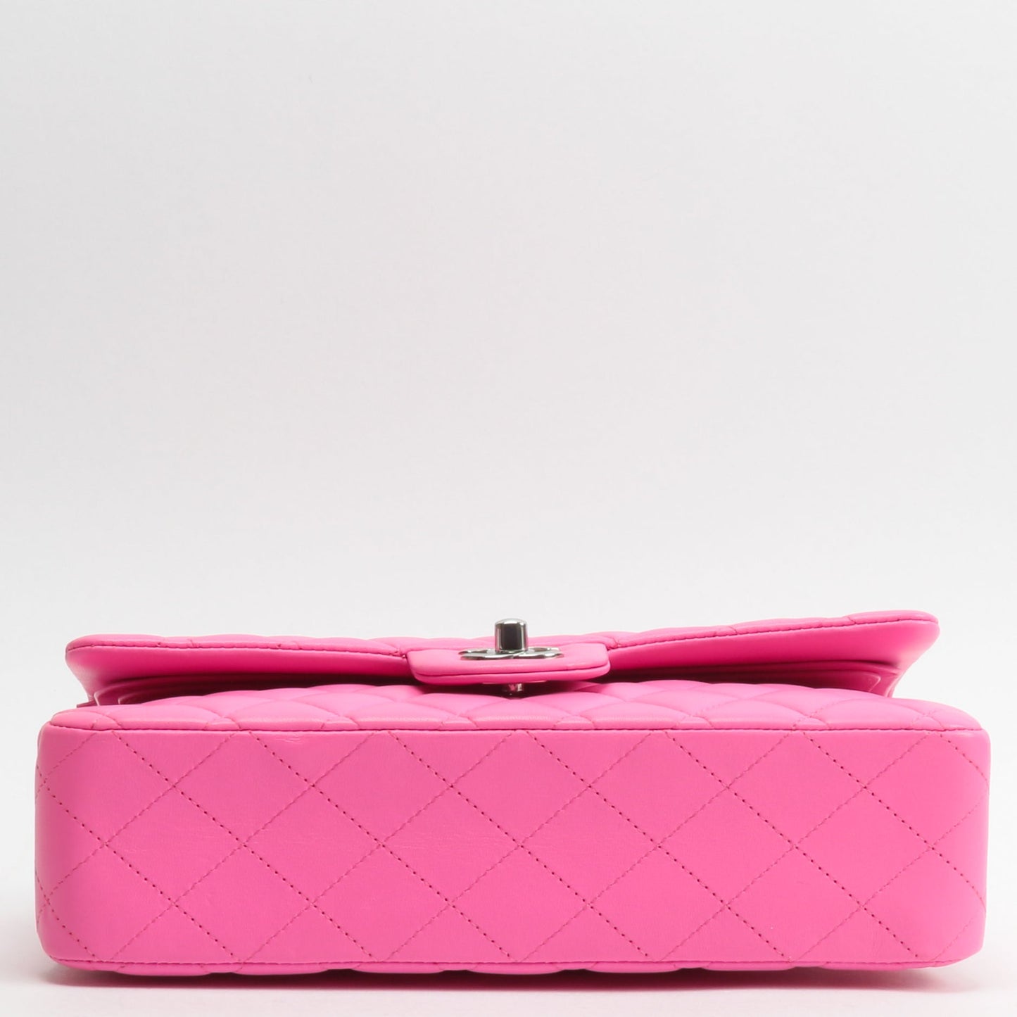 CHANEL 2021 Medium Classic Double Flap Lambskin- Bubblegum Pink