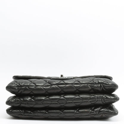 CHANEL Maxi 3 Accordion Flap Black Bag OUTLET FINAL SALE