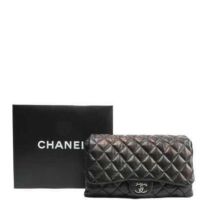 CHANEL Maxi 3 Accordion Flap Black Bag OUTLET FINAL SALE
