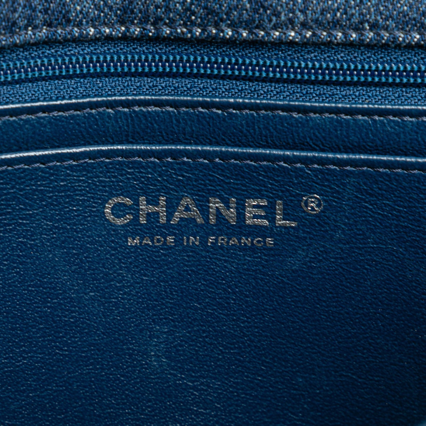 Blue Chanel Medium Denim Braided Flap Shoulder Bag