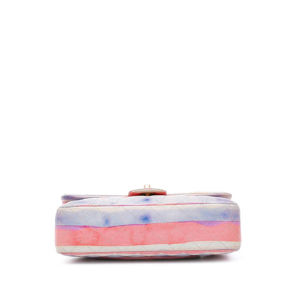 Chanel Sac Medium Classic Printed Lambskin Watercolor Double Flap