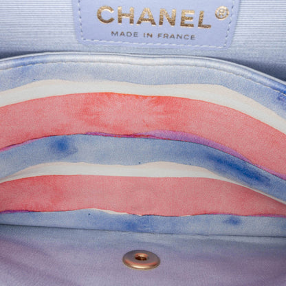 Chanel Sac Medium Classic Printed Lambskin Watercolor Double Flap