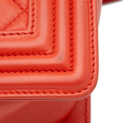 Chanel Sac Medium Lambskin Boy Galuchat Strap Flap Bag
