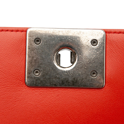 Chanel Sac Medium Lambskin Boy Galuchat Strap Flap Bag