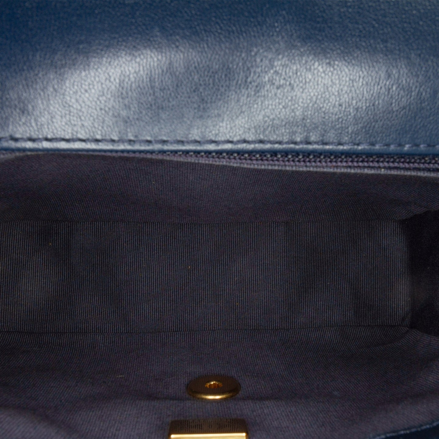 Blue Chanel Mini Square CC Quilted Lambskin Flap Crossbody Bag