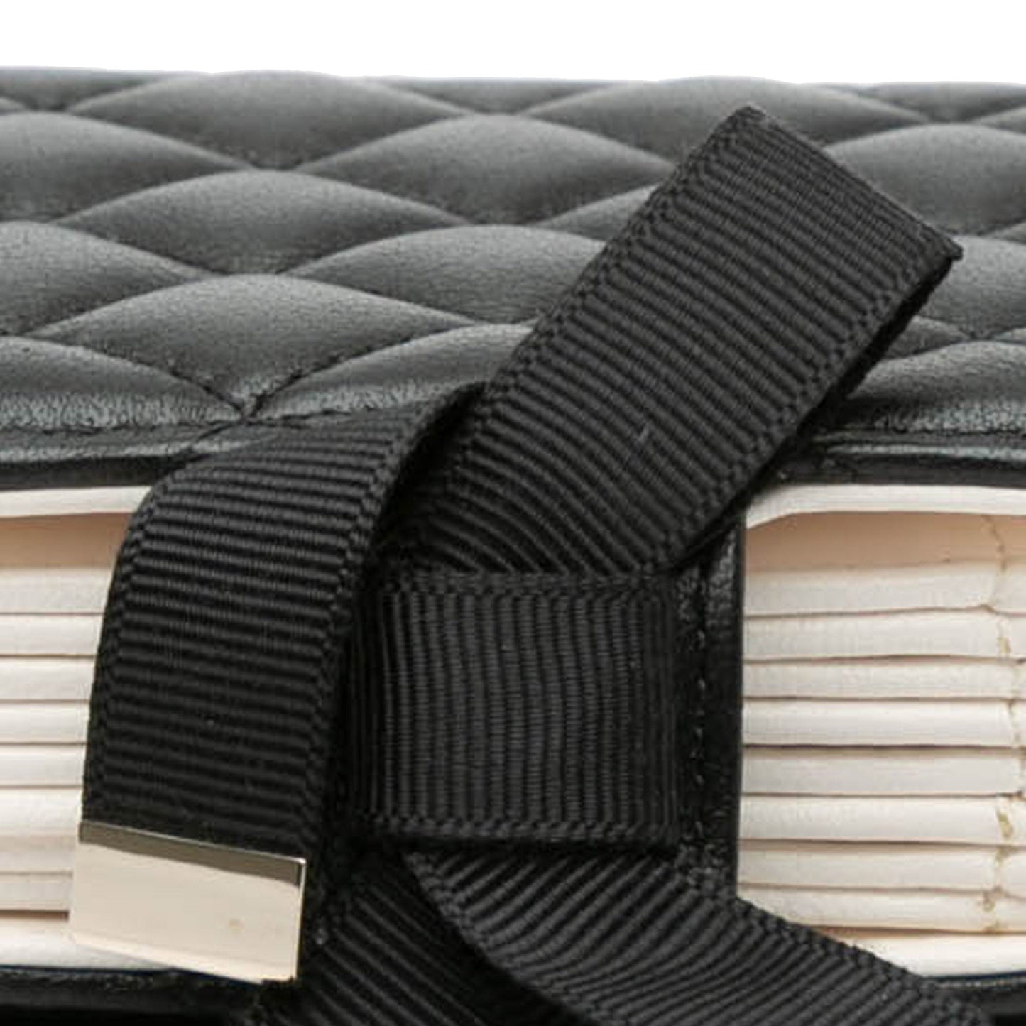 Black Chanel Quilted Lambskin Book Card Holder On Chain Crossbody Bag