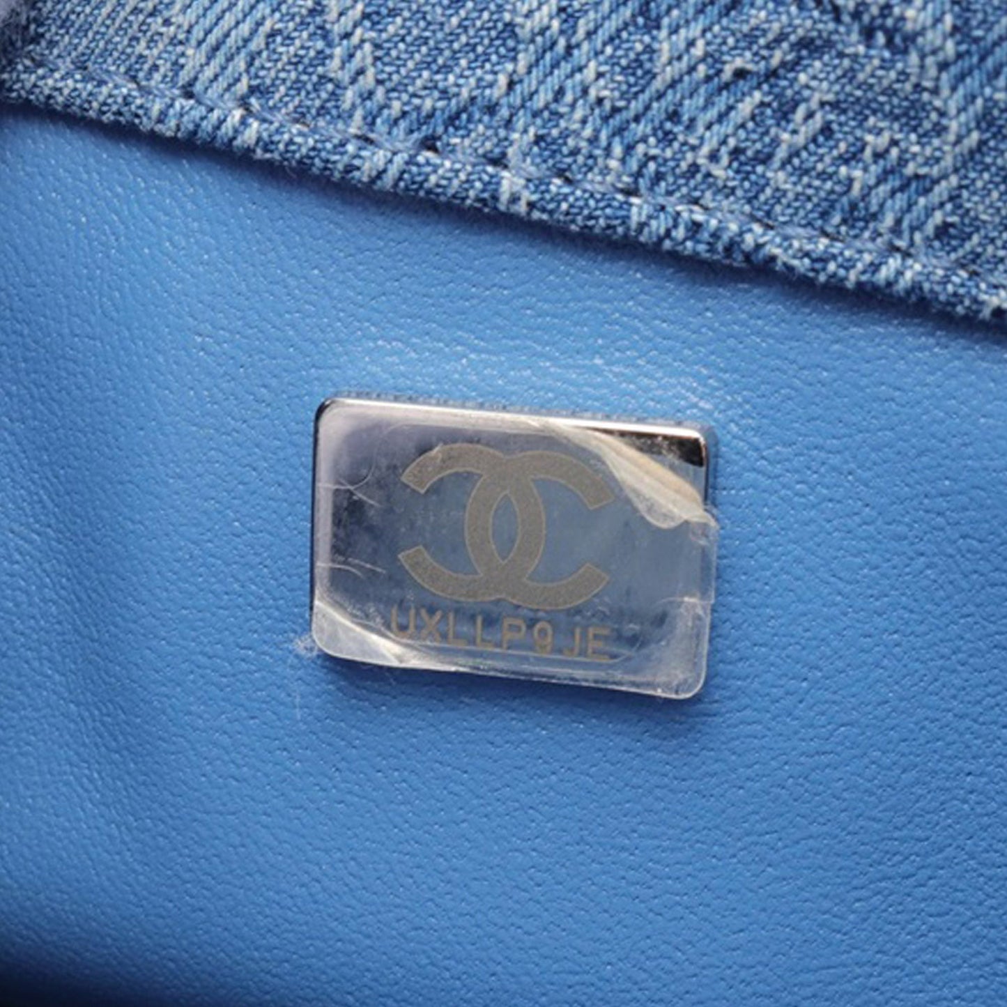 Blue Chanel Mini Quilted Denim Camellia Sweetheart Flap Crossbody Bag