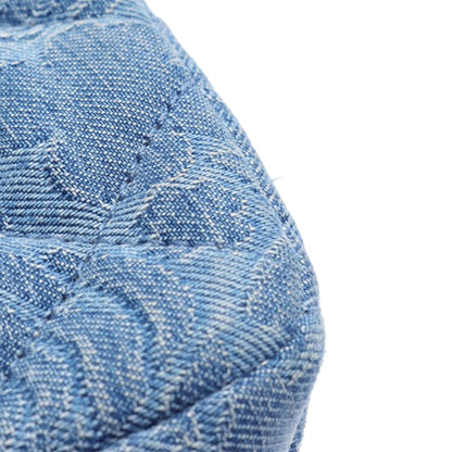 Blue Chanel Mini Quilted Denim Camellia Sweetheart Flap Crossbody Bag