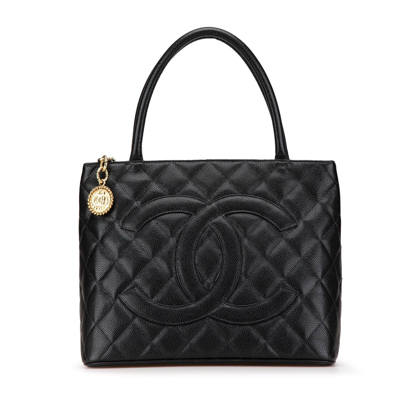 Black Chanel Caviar Medallion Tote