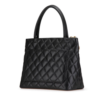 Black Chanel Caviar Medallion Tote