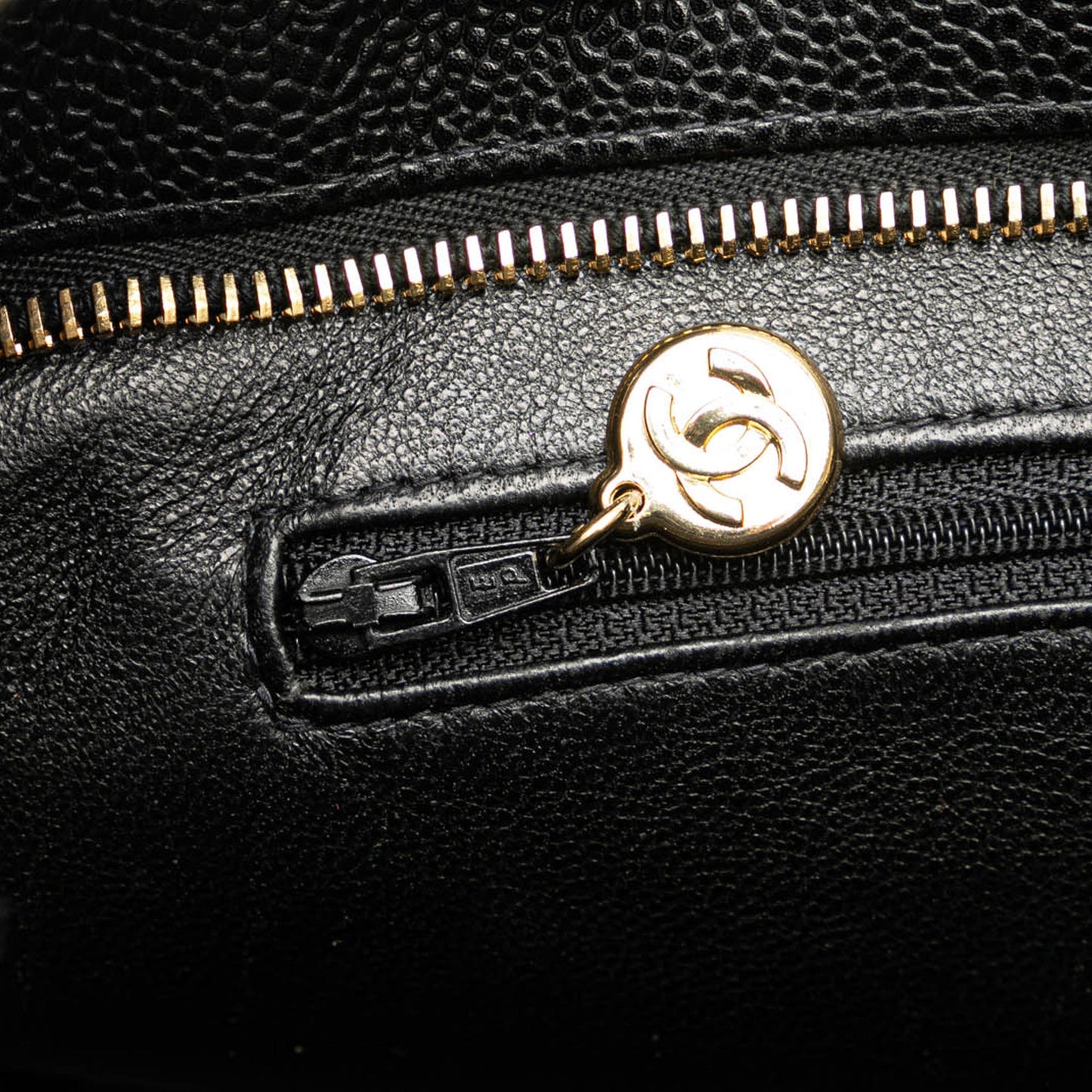 Black Chanel Caviar Medallion Tote