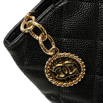 Black Chanel Caviar Medallion Tote