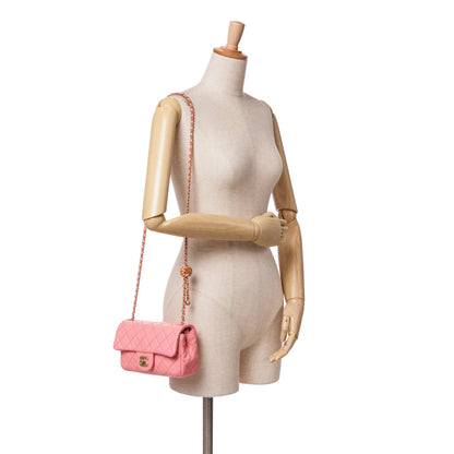 Chanel Sac Mini Rectangular Lambskin Pearl Crush Flap