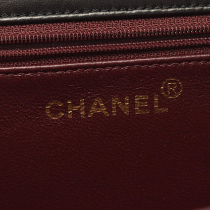 Black Chanel CC Quilted Lambskin Single Flap Crossbody Bag