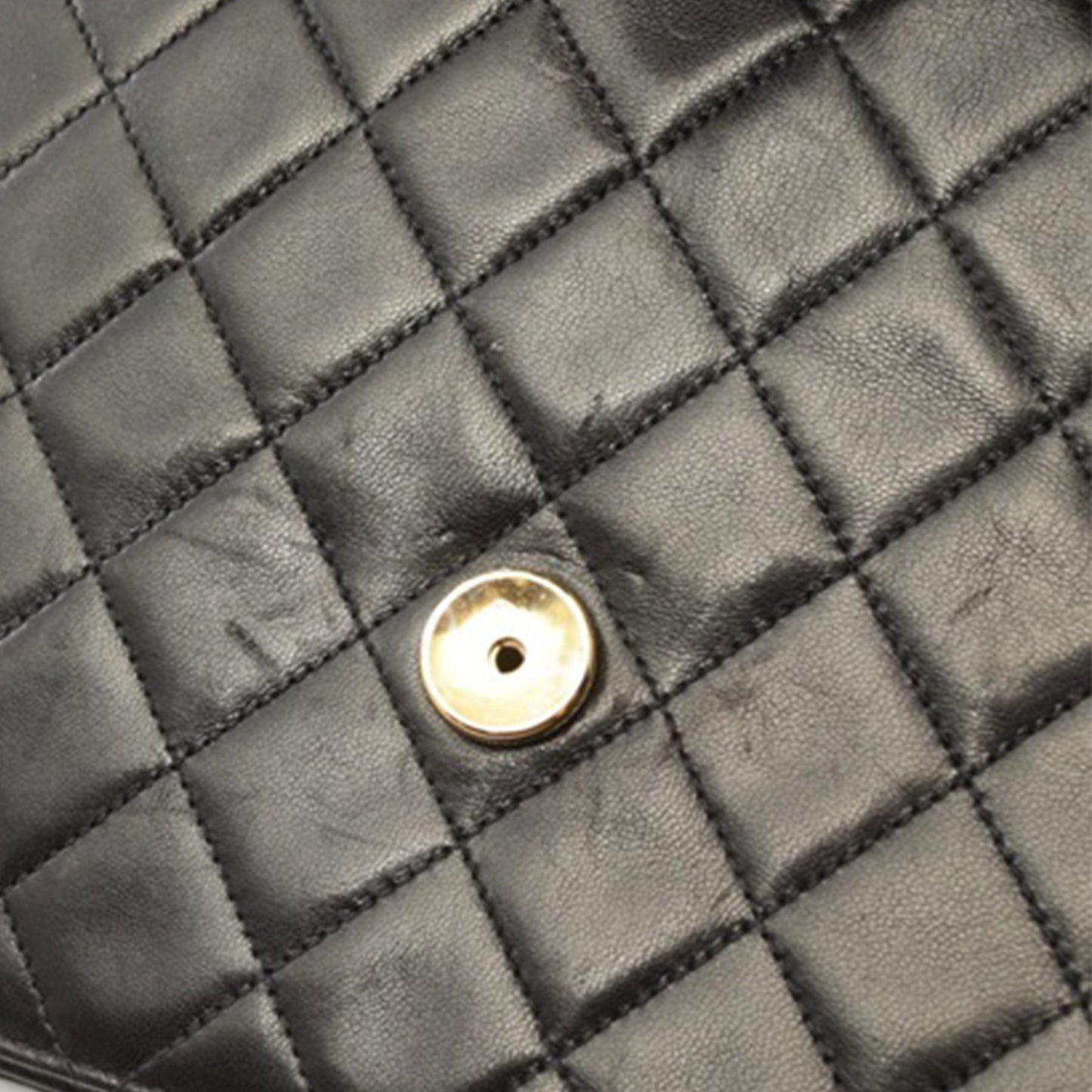 Black Chanel CC Quilted Lambskin Single Flap Crossbody Bag