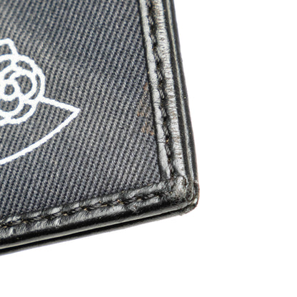 Black Chanel Canvas Symbols Chain Pochette Shoulder Bag