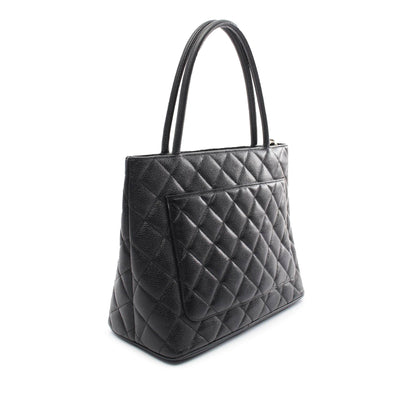 Black Chanel Caviar Medallion Tote