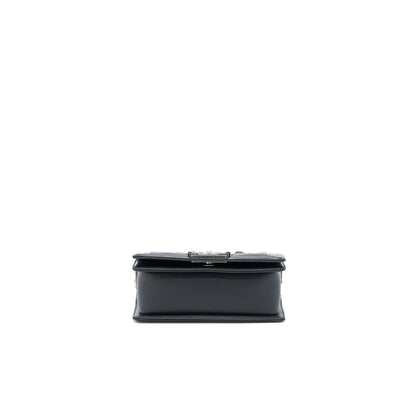 Chanel Small Boy Bag Caviar Black Ruthenium Hardware (Microchip)