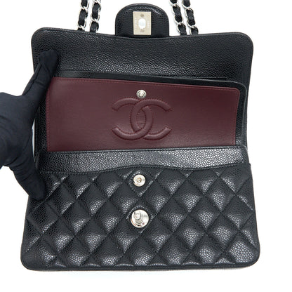 Chanel Small Classic Flap Bag Caviar Black SHW(Microchip)
