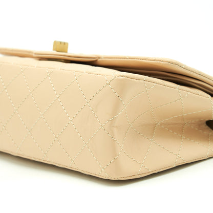 Chanel 2.55 225 Reissue Double Flap Bag Calfskin Light Beige GHW