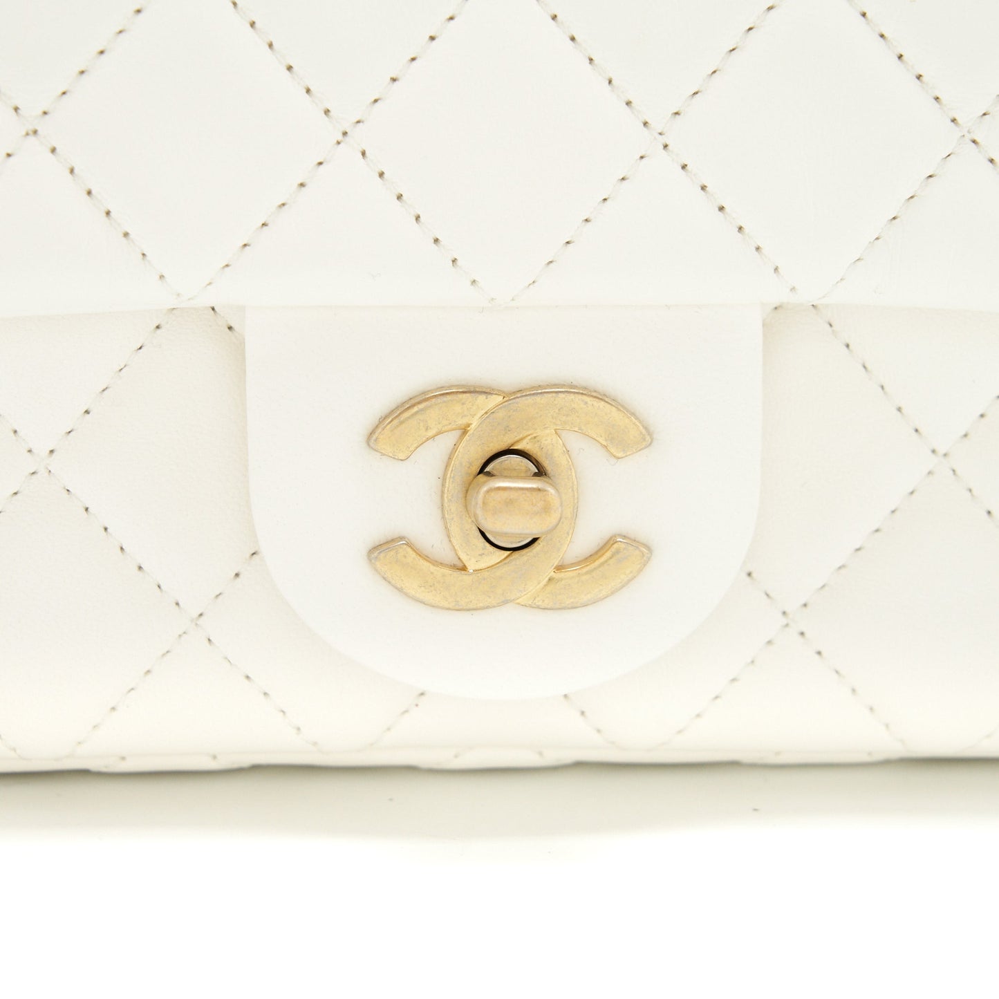 Chanel Mini Rectangular Pearl Crush White GHW