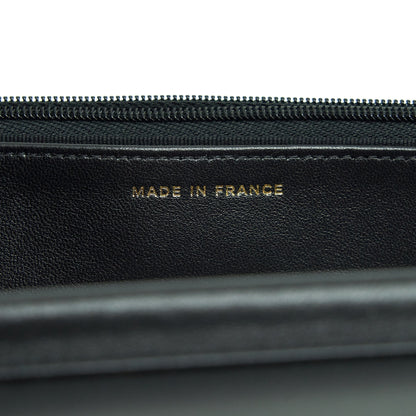 Chanel Ribbon Wallet On Chain Lambskin Black LGHW (Microchip)