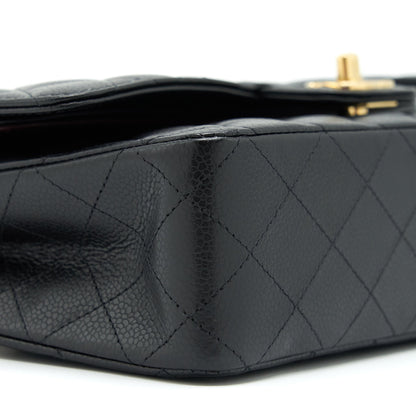 Chanel Medium Classic Double Flap Bag Caviar Black GHW (Microchip)