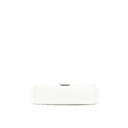 Chanel Seasonal Flap Bag Caviar White With Black Hardware
