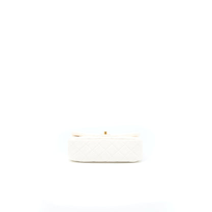 Chanel Pearl Crush Mini Rectangular Lambskin White GHW (Microchip)