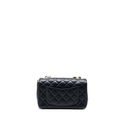 Chanel Mini Rectangular with coco bag charm Limited Edition Lambskin Black LGHW