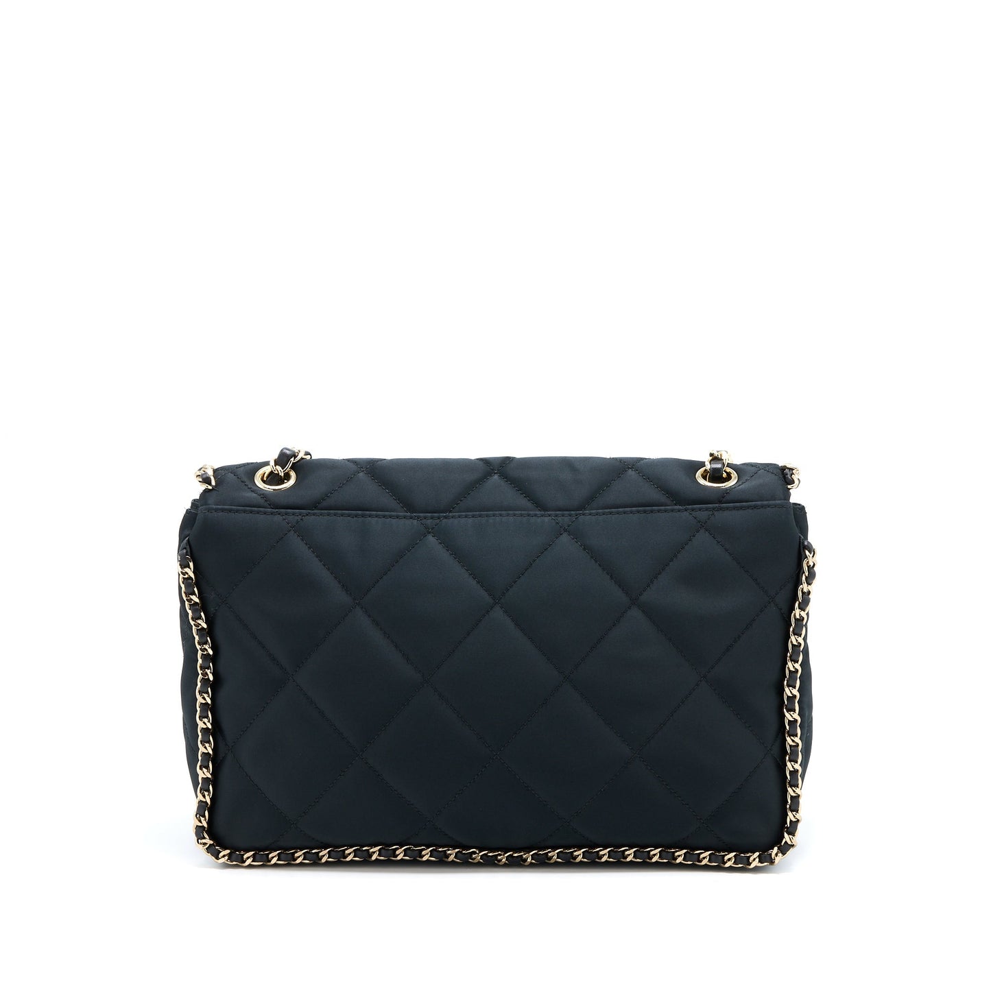 Chanel Seasonal Flap Bag Fabric Black GHW